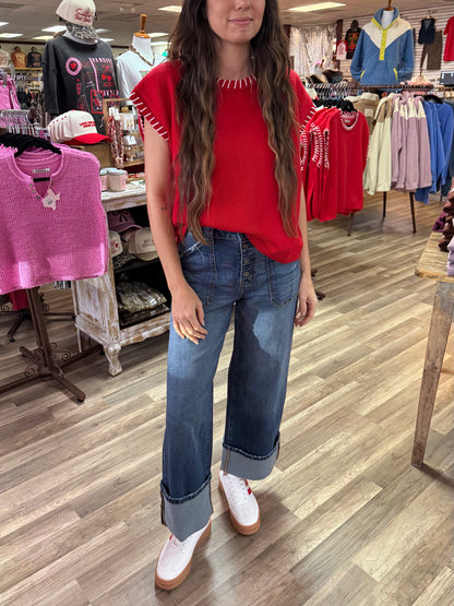 Shiloh Stitch Knit Sleeveless Top