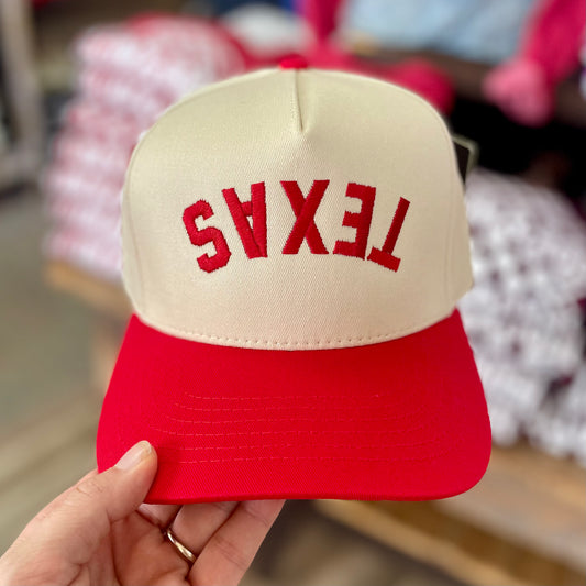 Texas Upside Down Embroidered Hat