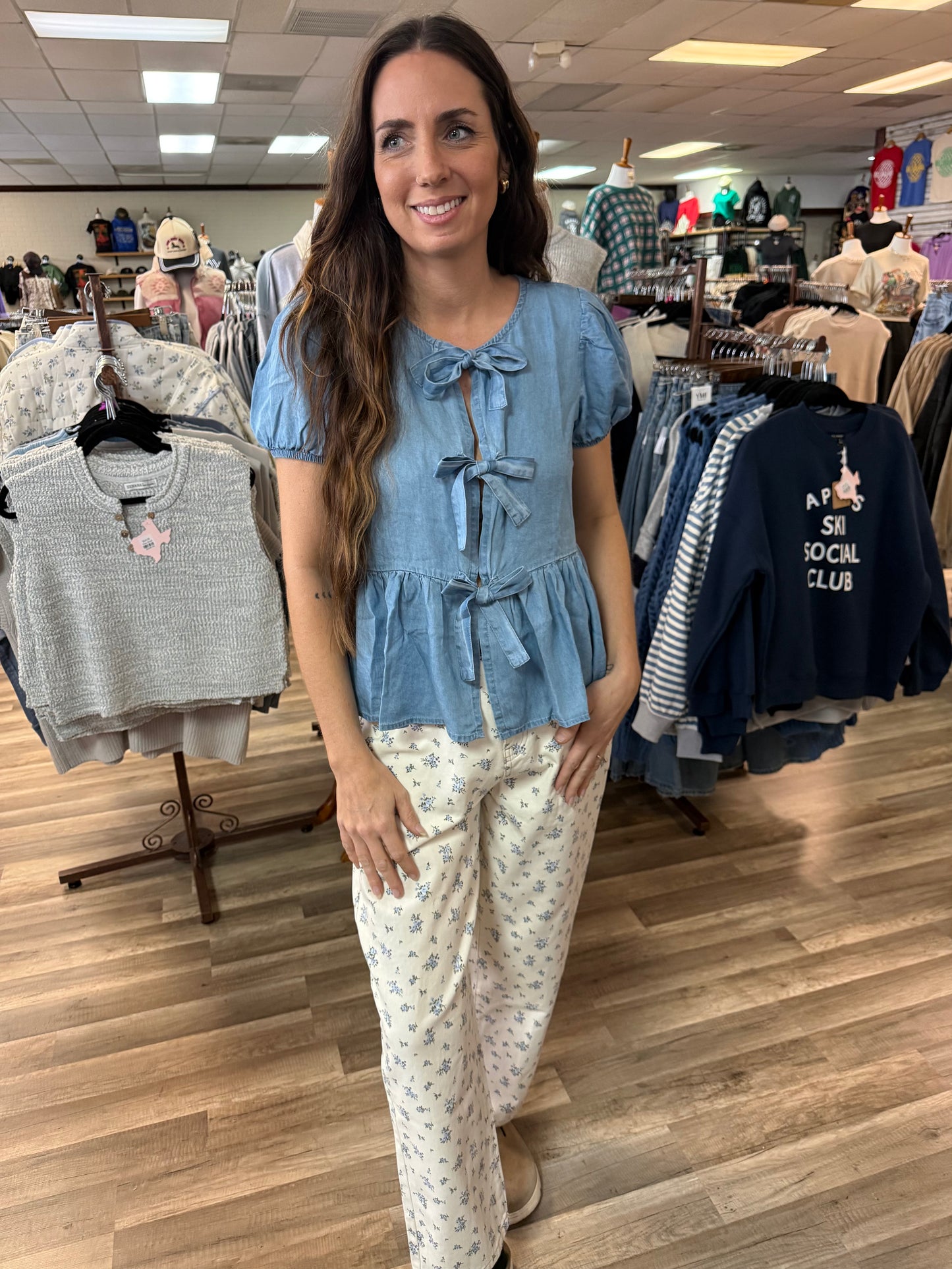 Vintage Floral Barrel Pants