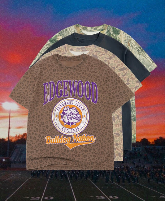 Adult Vintage Badge Edgewood Bulldogs Tee