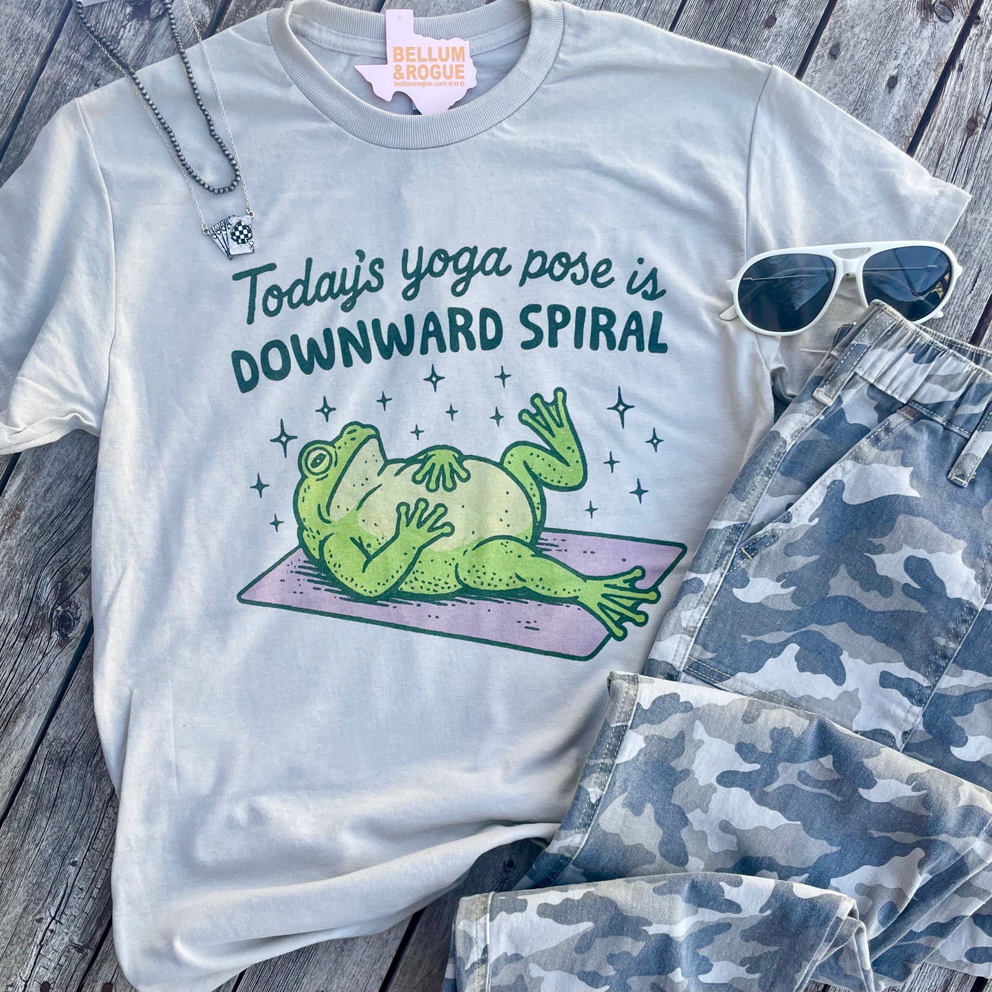 Downward Spiral Yoga Pose Tee