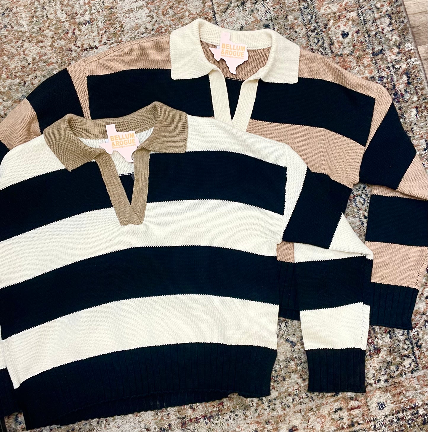 Hidalgo Collared Stripe Sweater