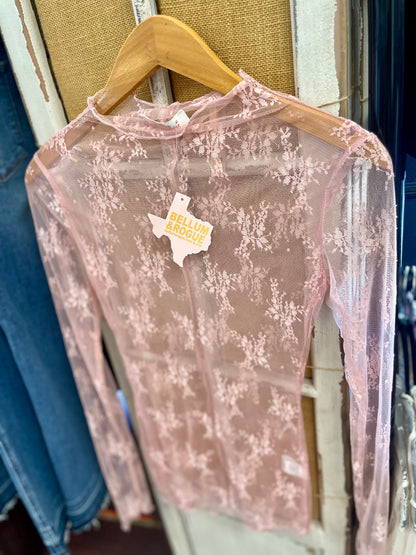Sun City Grace Lace Long Sleeve Top
