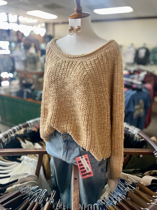 Nova Chunky Raglan Nude Sweater