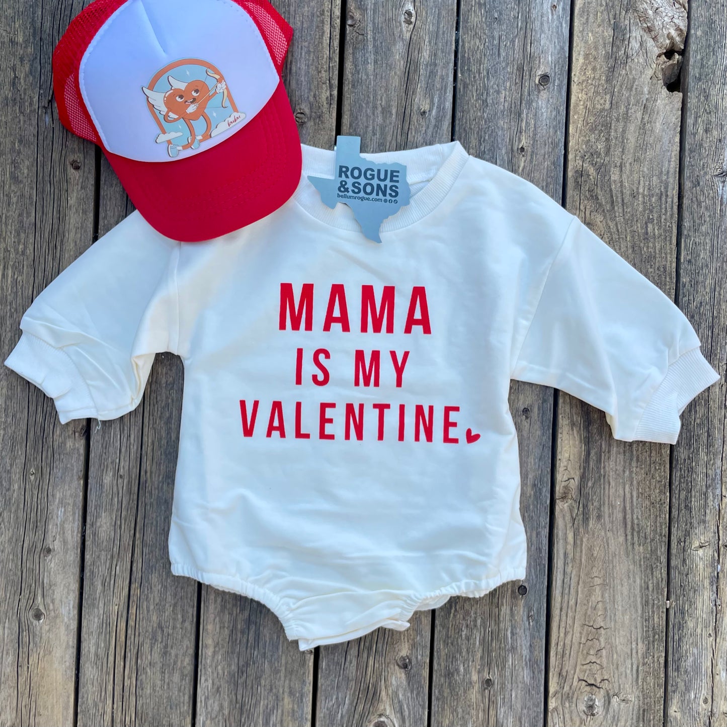 Baby Unisex Mama Is My Valentine Onesie
