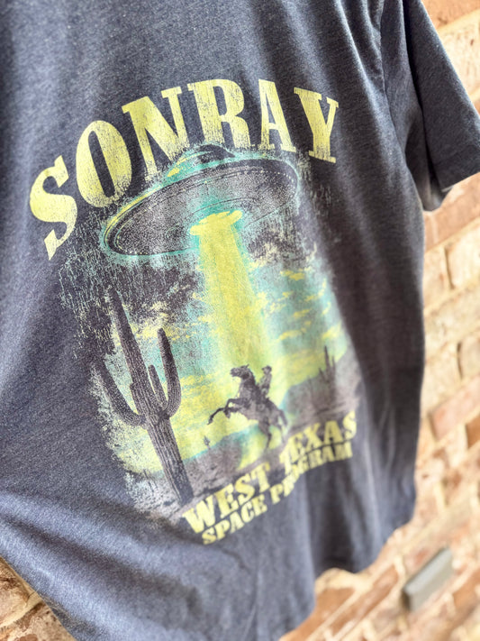 Sonray West Texas Space Program Washed Navy Tee