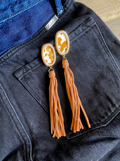 Palomino Hide Tassel Earrings