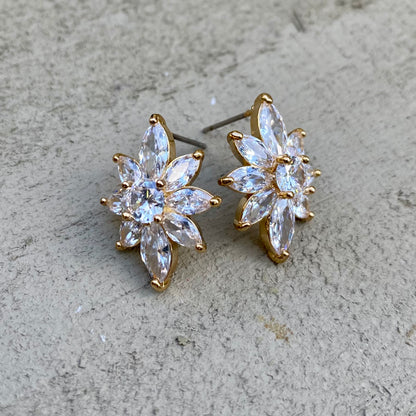 Bordeaux Starburst Stud Earrings