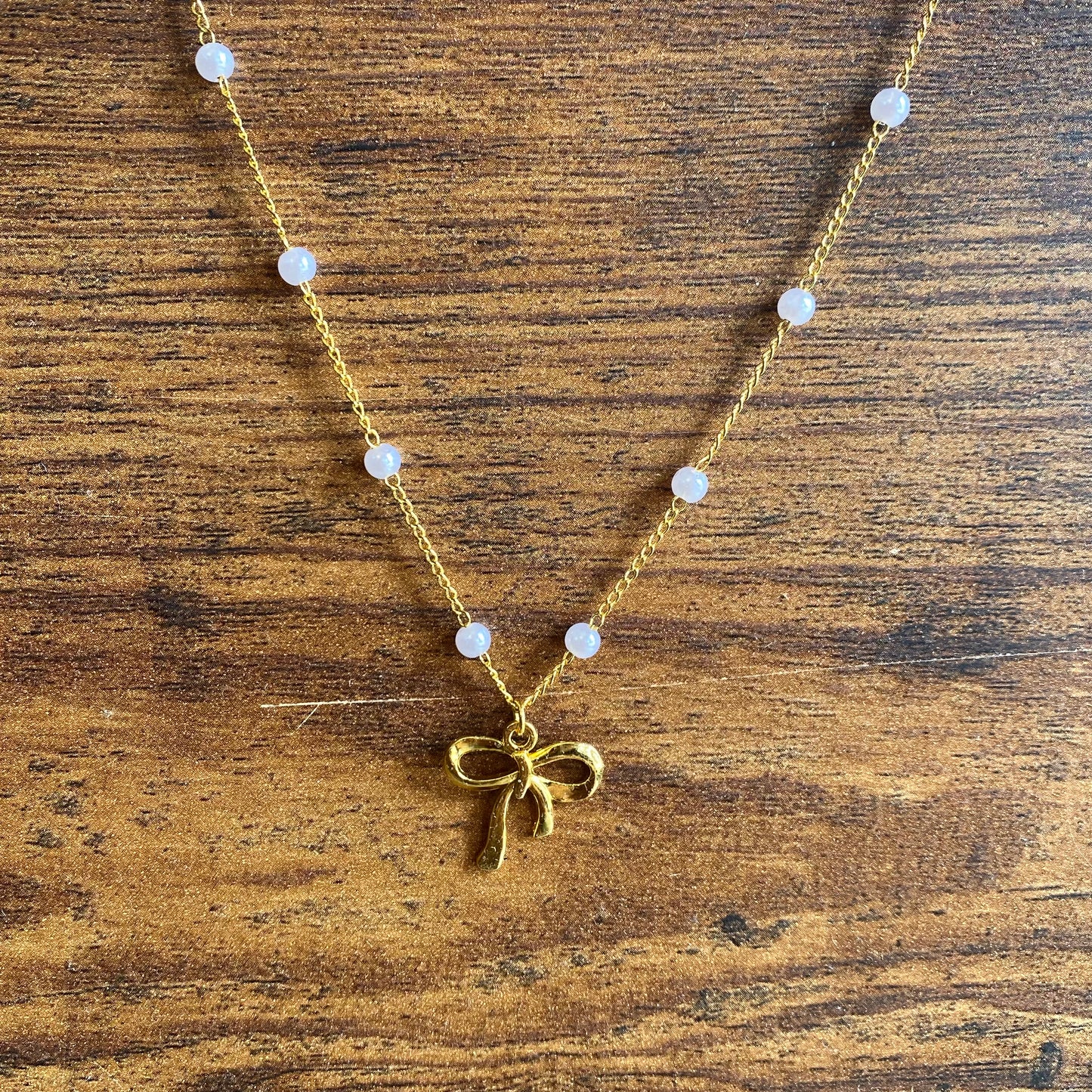 Pearl Bow Necklace