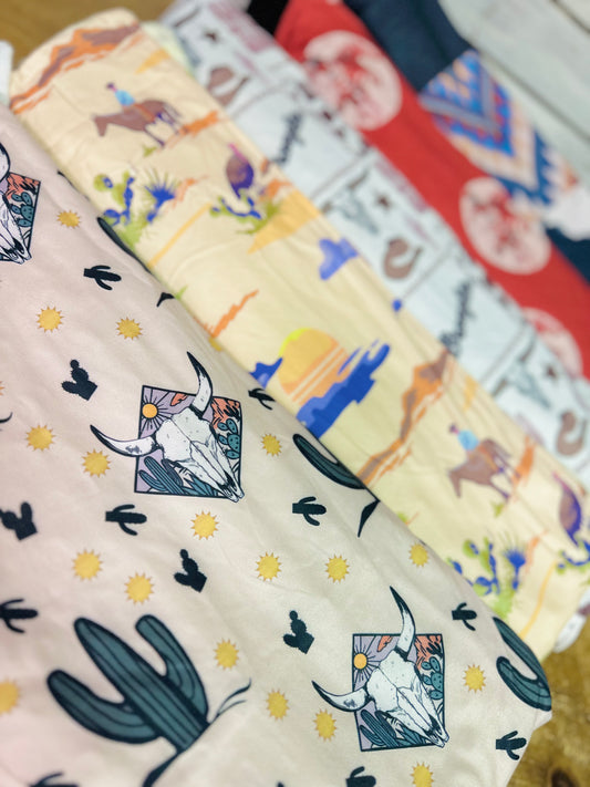 Baby Boy Western Minky Blanket