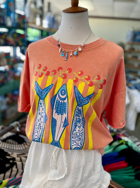 Anchovies Oversized Mineral Washed Tee