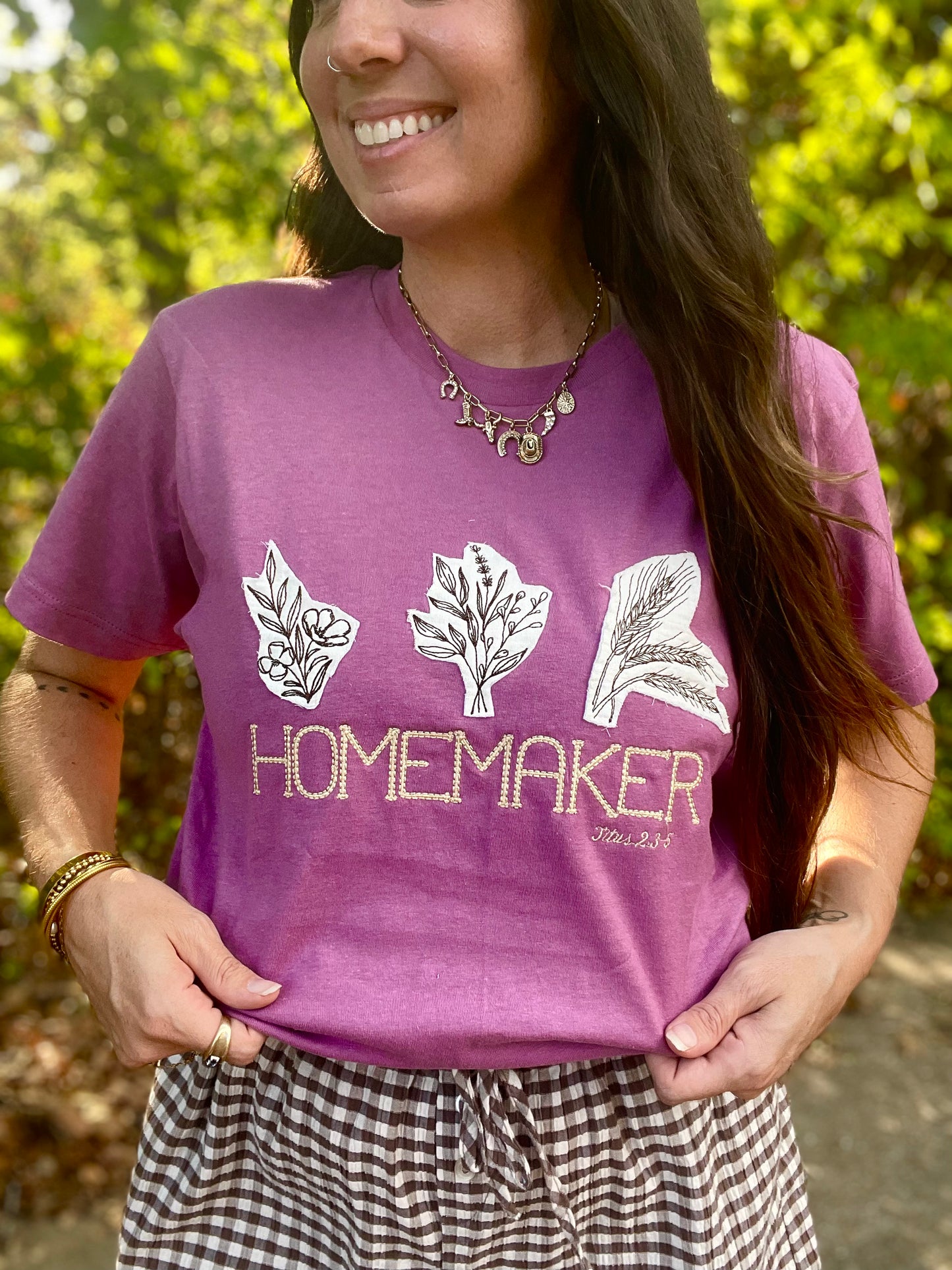 Embroidered Applique Homemaker Tee