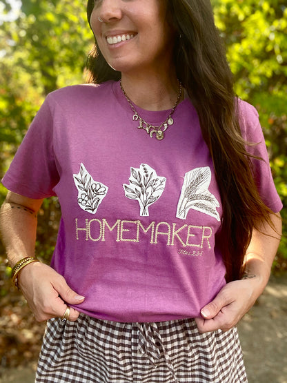 Embroidered Applique Homemaker Tee