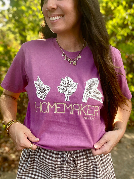 Embroidered Applique Homemaker Tee
