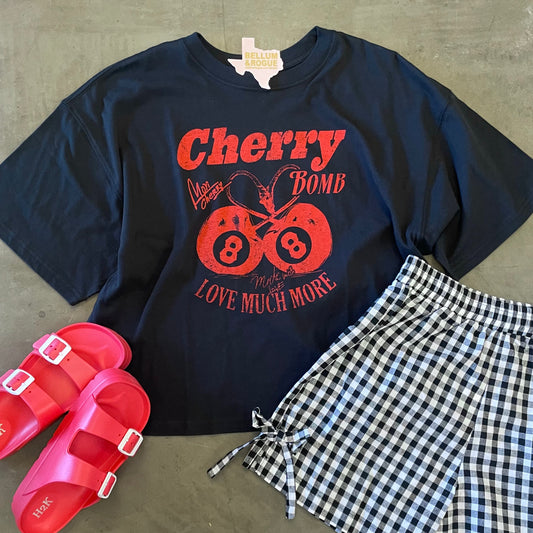 Cherry Bomb Love Cropped Tee