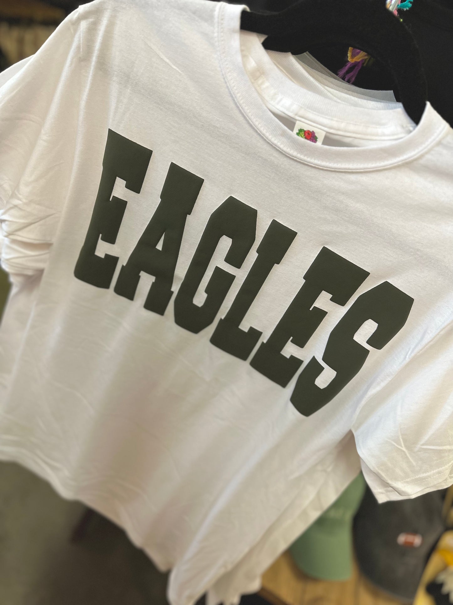 Kids & Adult Eagles Puff Ink White Tee