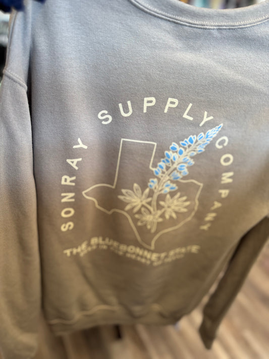 Sonray Bluebonnet Khaki Sweatshirt