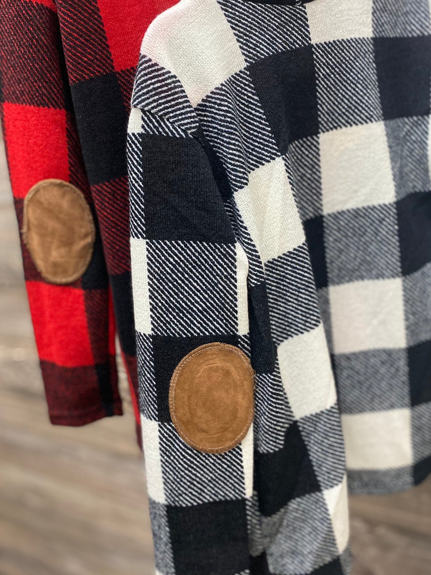 **SALE!** Girls Buffalo Plaid Knit Cardigan