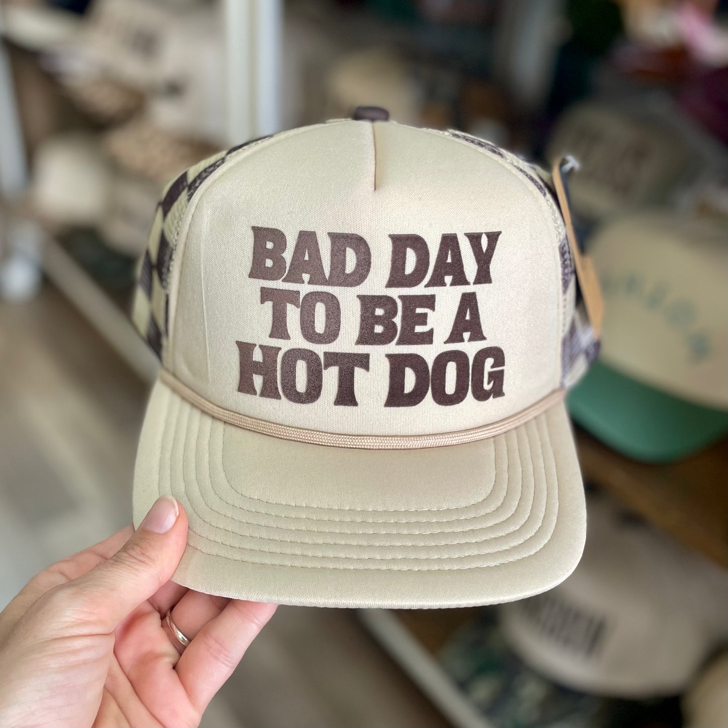 Bad Day To Be A Hot Dog Foam Trucker Brown Hat