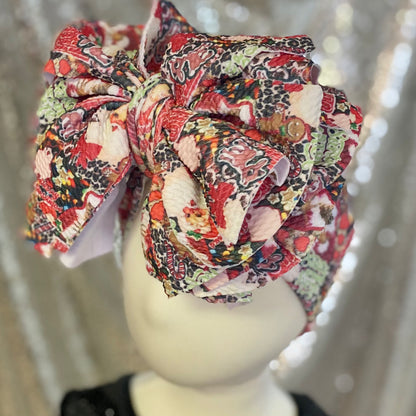 Christmas Bow Head Wrap