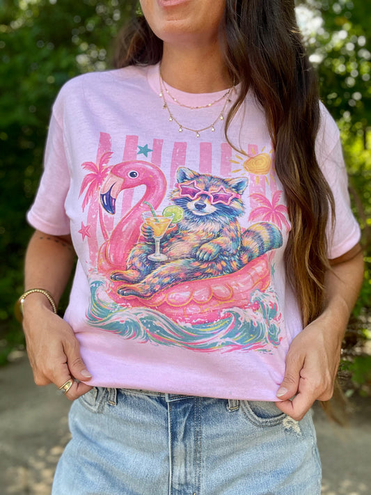 Floating Raccoon Tee