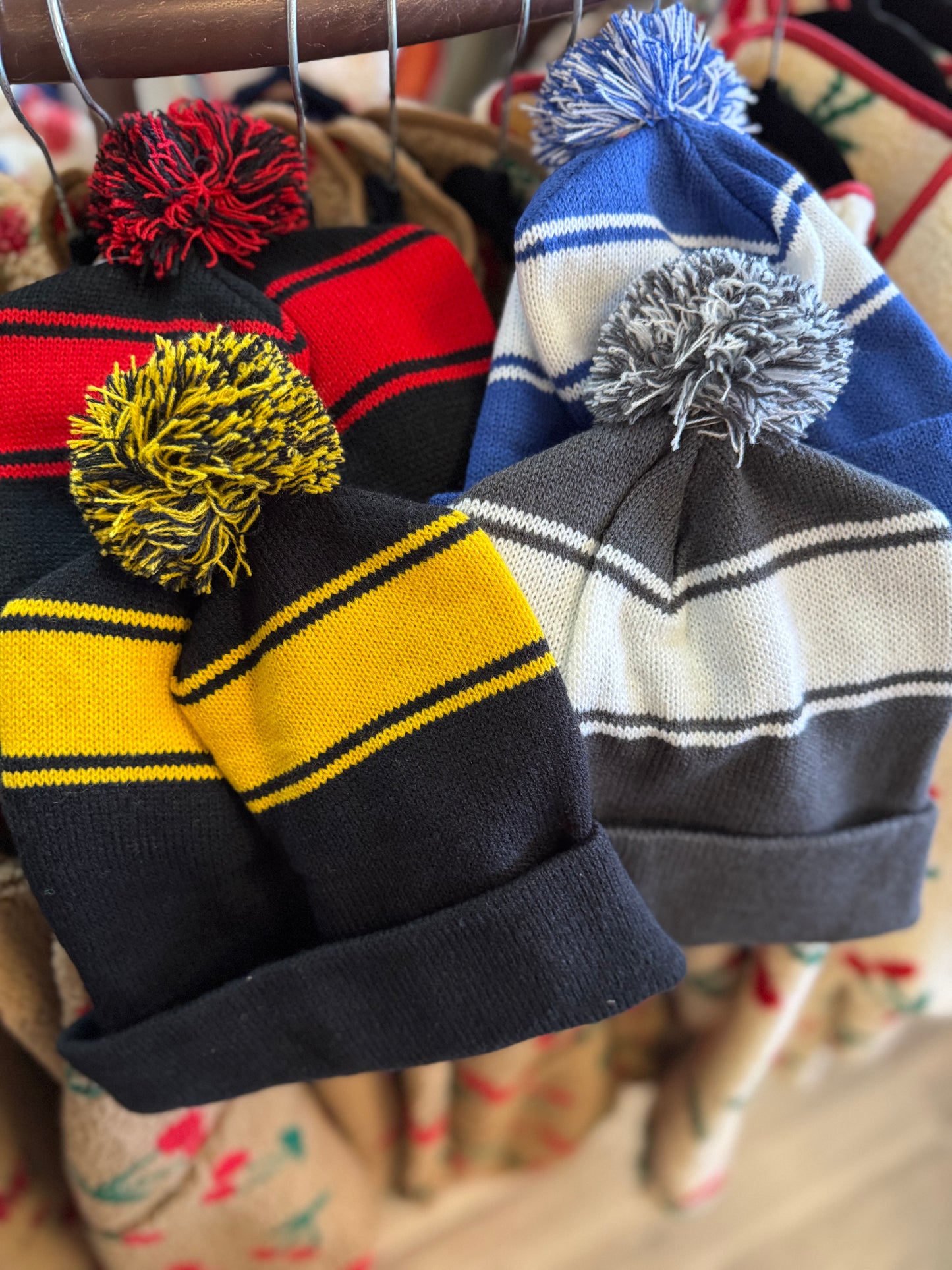 Redmond Folded Striped Pom Beanie