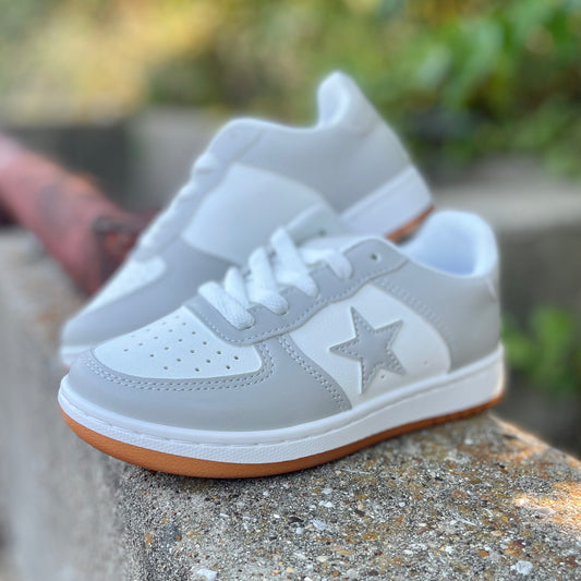 Girls Rita Grey Star Sneakers