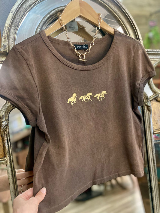 Horse Trio Baby Tee