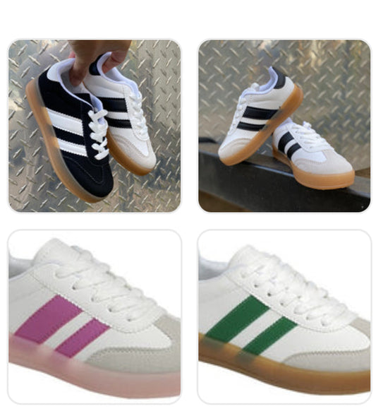 Girls Deer Striped Trainer Sneakers