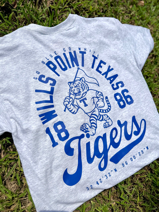 Arch Wills Point Tigers Light Gray Tee