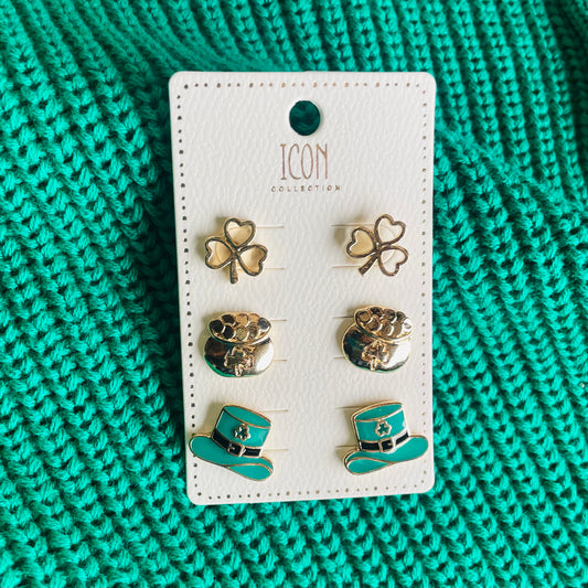 St Patrick's Stud Earring Set