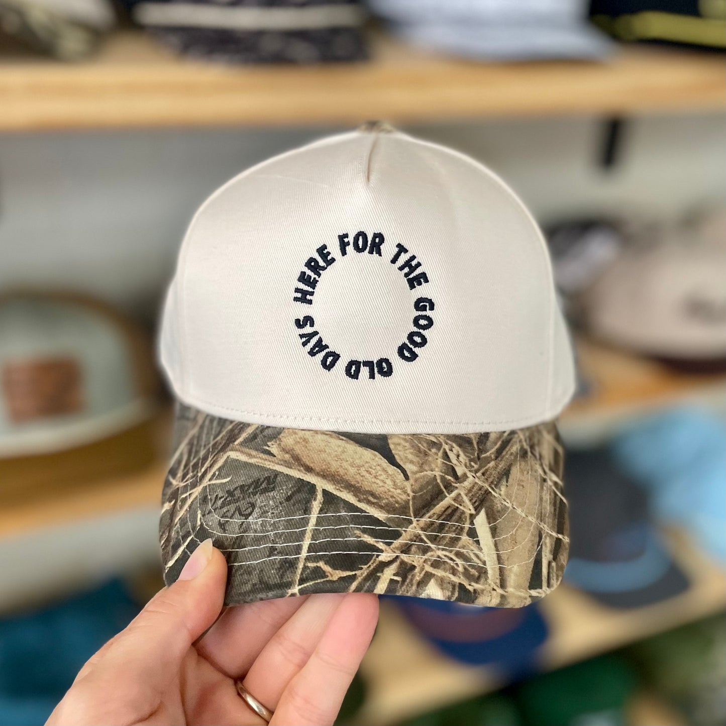 Boys Here For The Good Old Days Camo Hat