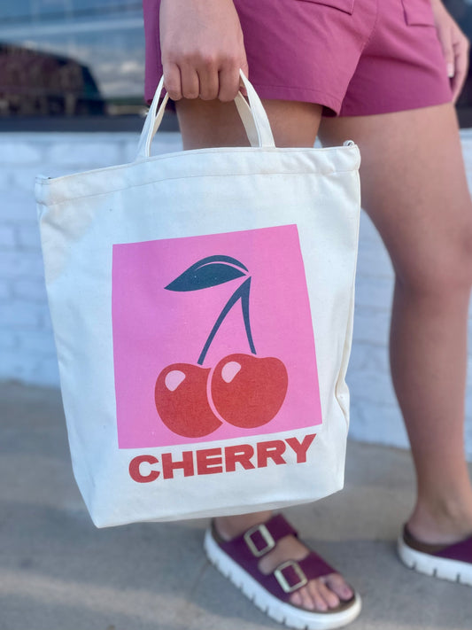 Cherry Canvas/Crossbody Bag