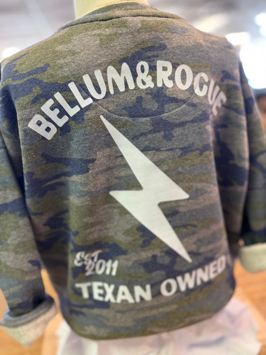 Icon Series Girls Camo Bolt Sweatshirt