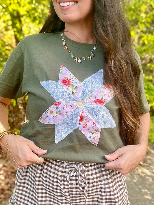 Patchwork Quilt Star Tee