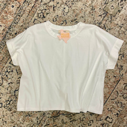 Sofia Mineral Cuffed Tee