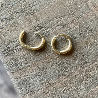 Palmer Hypoallergenic Mini Huggie Gold Hoop Earrings