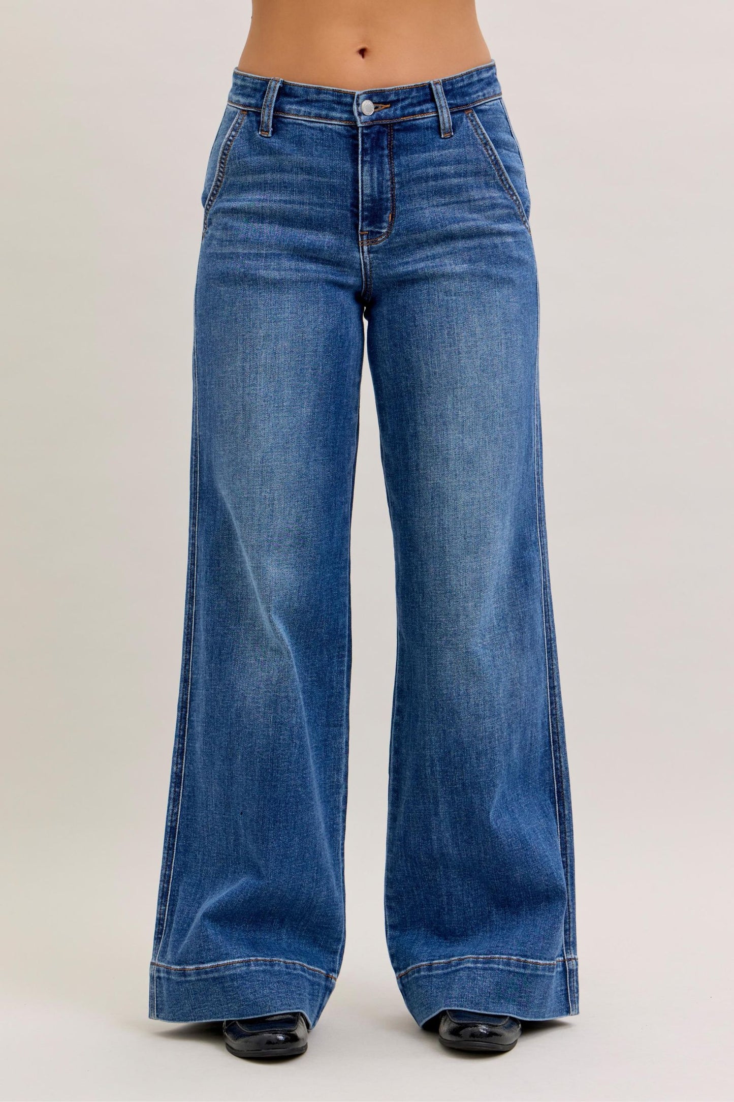 Judy Blue Wrenley Wide Leg Jeans