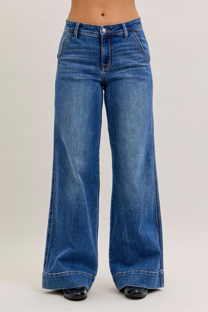Judy Blue Wrenley Wide Leg Jeans