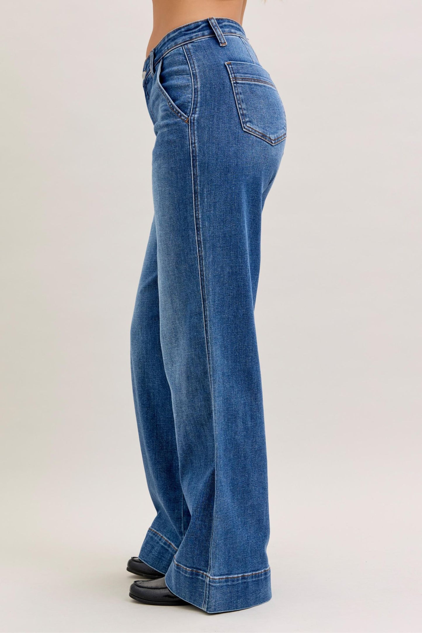 Judy Blue Wrenley Wide Leg Jeans