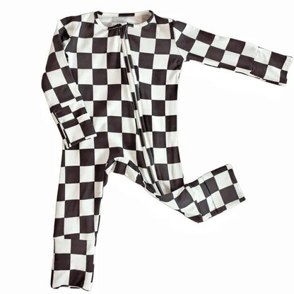 Baby Boys Checkered Jumpsuit