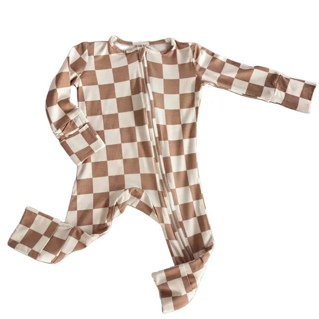 Baby Boys Checkered Jumpsuit