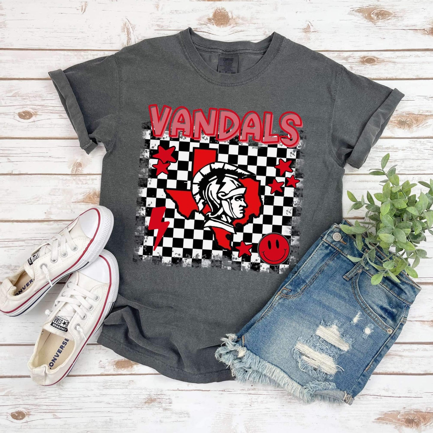 Mascot Checkered Van Vandals Spirit Wear