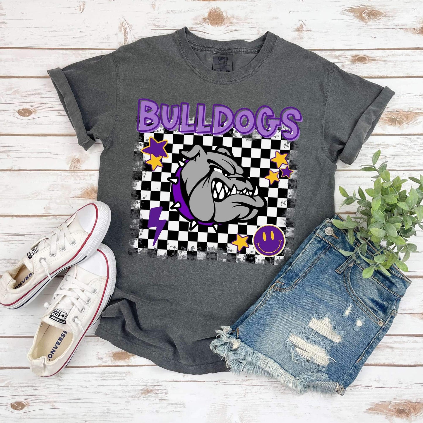 Mascot Checkered Edgewood/Eustace Bulldogs Spirit Wear