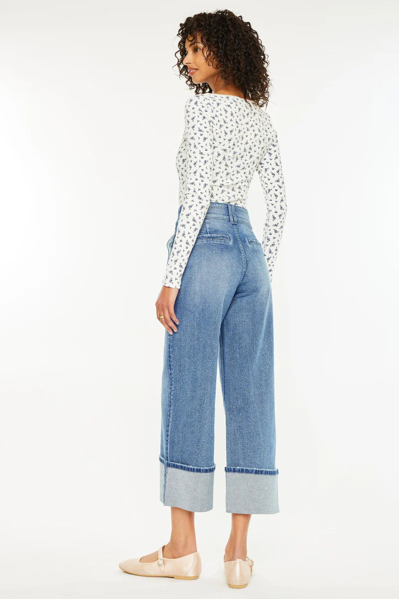 Kancan Irna 90s Crop Wide Leg Jeans