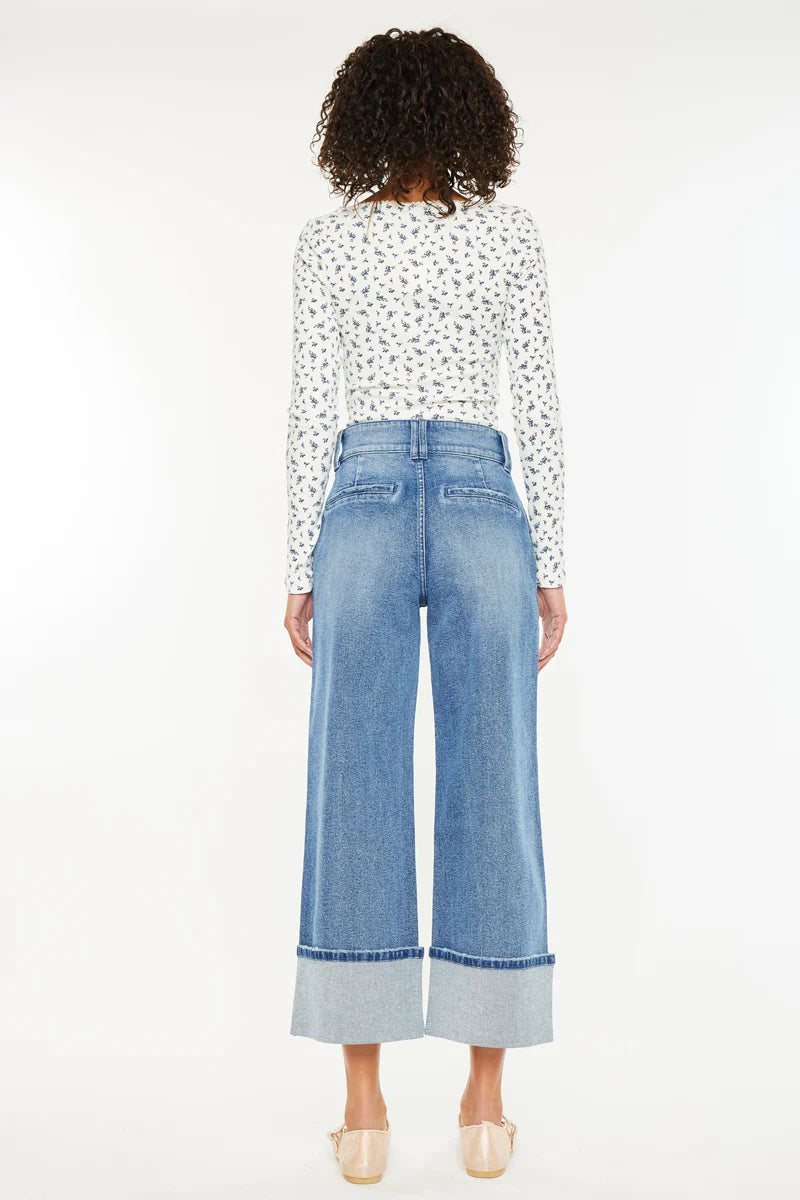 Kancan Irna 90s Crop Wide Leg Jeans