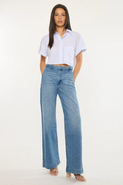 Kancan Marnie Ultra High Rise Wide Leg Jeans