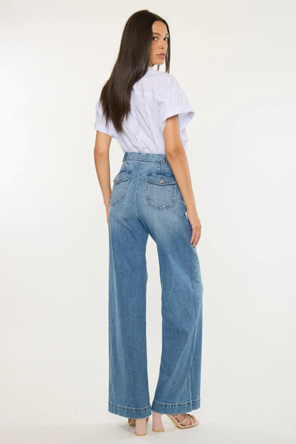 Kancan Marnie Ultra High Rise Wide Leg Jeans