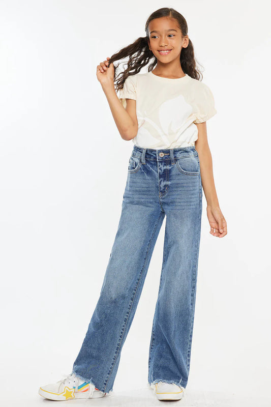 Girls Kancan Kitty Slim Wide Leg Jeans