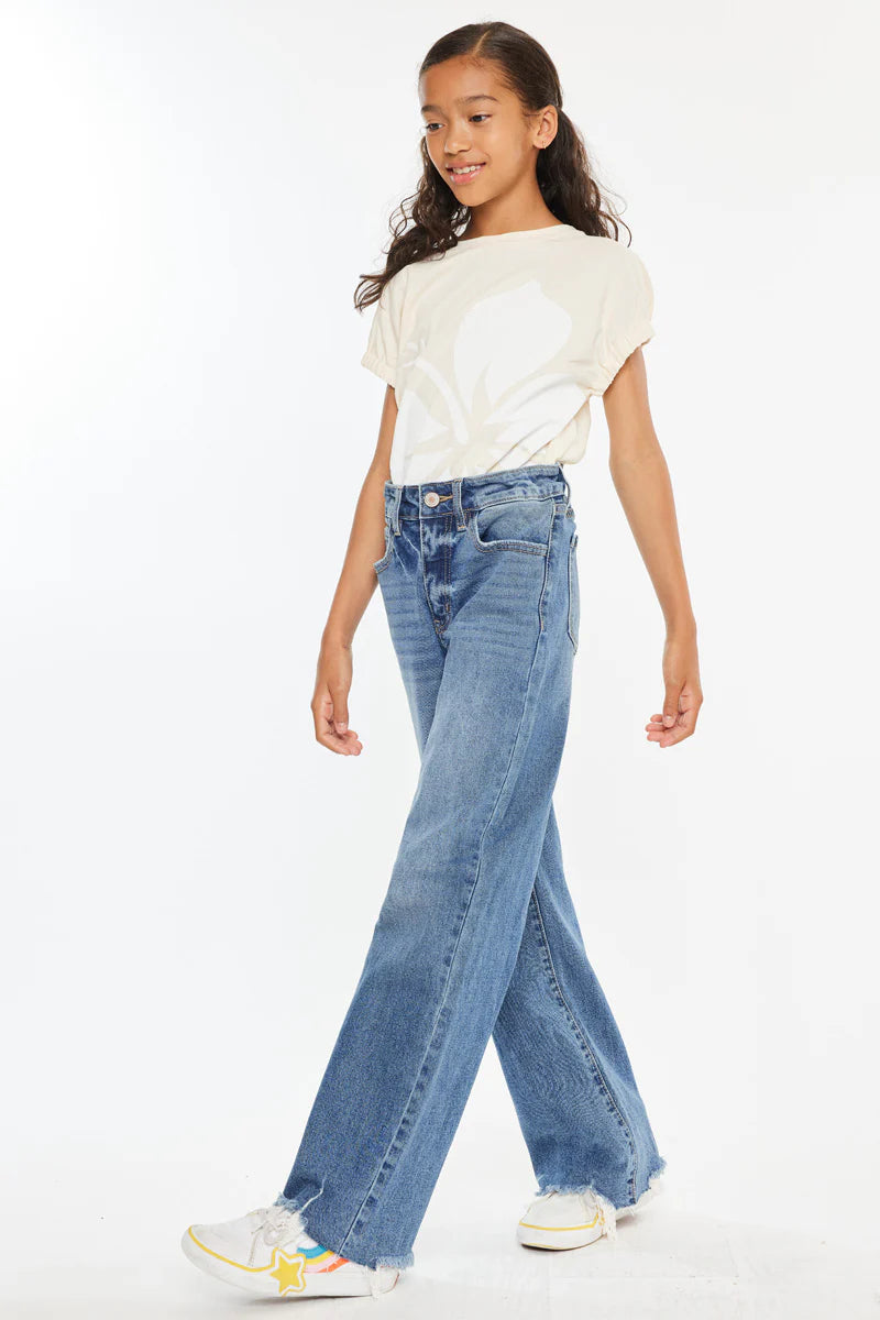 Girls Kancan Kitty Slim Wide Leg Jeans